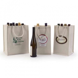 Wholesale Six Bottle Jute Juco Printed Inside Divider Stitch Bags Manufacturers in Illinois 